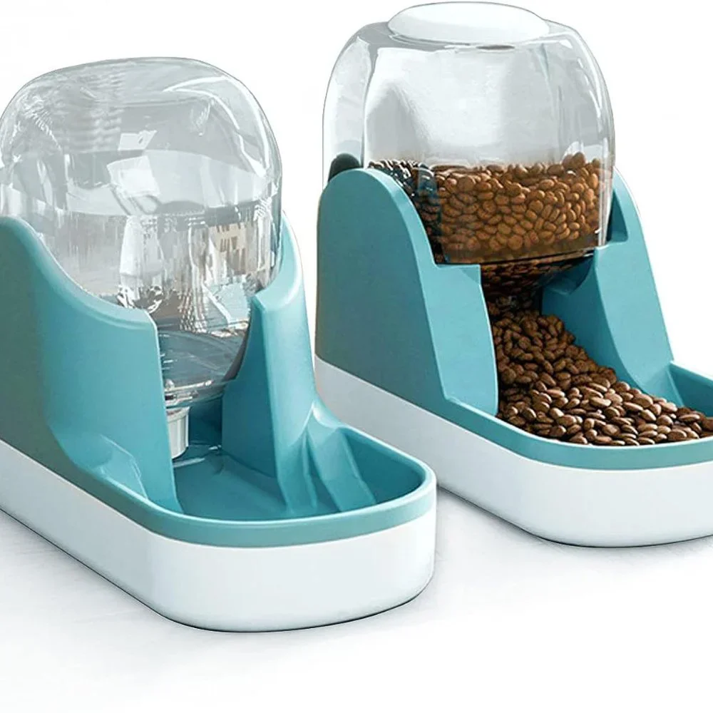 Automatic Dog/Cat Feeder and Water Dispenser Set